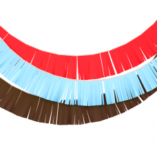 Гирлянды бахрома "Ковбои" коричневая, красная, голубая