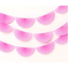 Сет веерных гирлянд розового цвета 3 шт