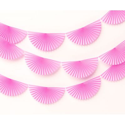 Сет веерных гирлянд розового цвета 3 шт