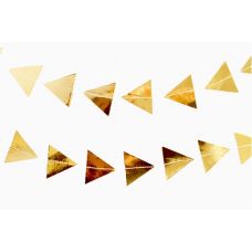 Фольгированная треугольная мини-гирлянда, золотая