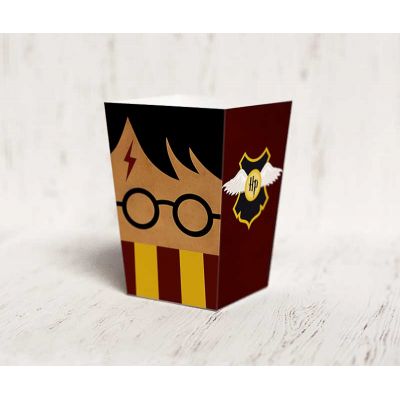 Коробочка для попкорна "Гарри Поттер" золотой снитч, бордовая