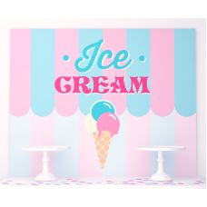 Плакат 120х100 см "Ванильное мороженое" 