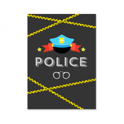 Плакат "Полицейская вечеринка"