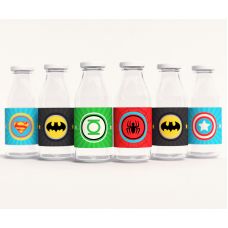 Этикетки для напитков "Супергерои"