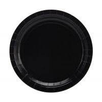 Тарелки черные 17 см, 8 шт