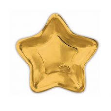 Тарелки золотые в форме звезды