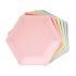 Тарелки бумажные одноразовые однотонные пастельного нежно-розового цвета