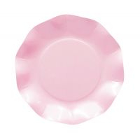 Тарелки перламутровые розовые волны
