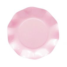 Тарелки перламутровые розовые волны