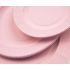 Тарелки розовые плиссе матовые